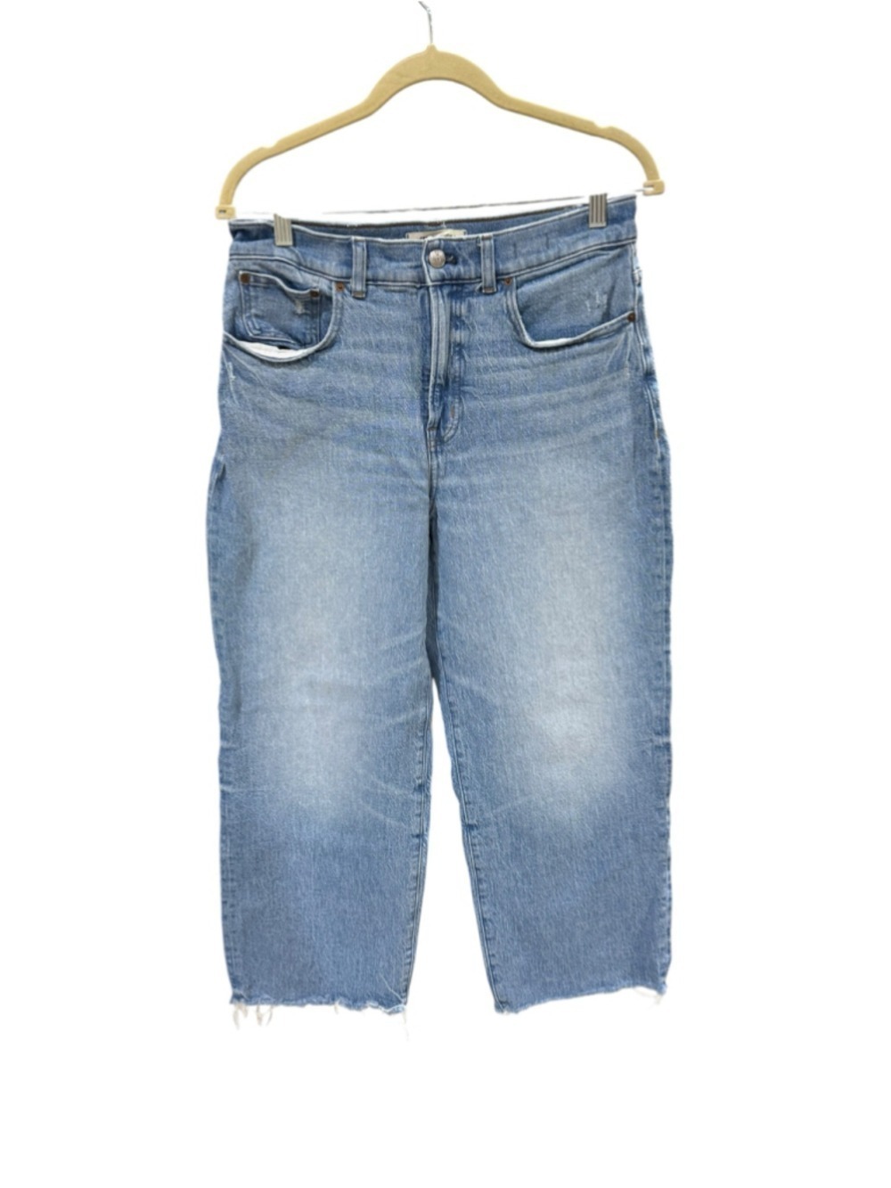 Women's Madewell The Perfect Vintage Wide-Leg Crop Jeans, Size 28, Blue